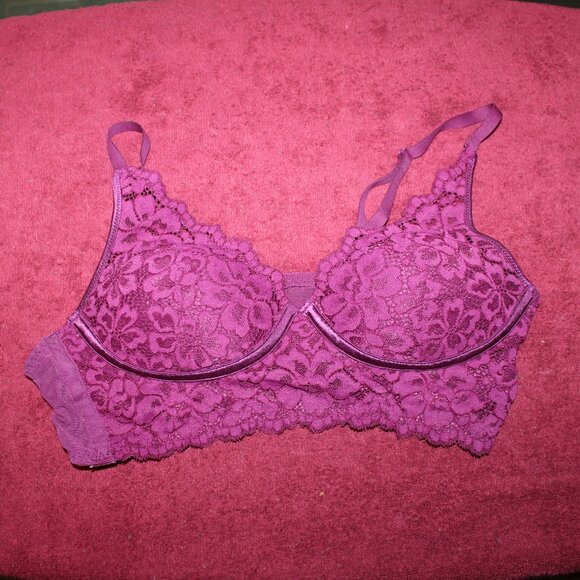 Maidenform Pure Comfort Wireless Lace Longline Bralette Lightly Lined Conver- Ma - Picture 1 of 5